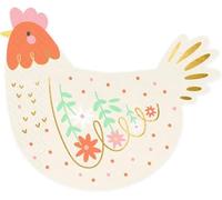 Hen Paper Napkins, 20 Pack, 3-Ply, Easter and Birthday Party Decorative Serviettes