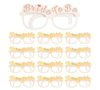 Hen Party Accessories Glasses,Shiny Rose Gold Hen Do Accessories 9Pcs Team Bride and 1 Bride to be Glasses for Hen Party Games Decorations Gifts Party Bag Fillers Bachelorette Photo Props