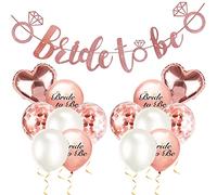 Hen Party Accessories Set,Bridal Shower Decor,1 Pcs Bride to Be Letter Banner,Wedding Latex Ballons,Bride to Be Banner Balloons Decor for Hen Party Games,Bridal Shower Wedding Hen Night Party Decor
