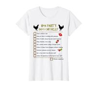 Hen Party & Bachelorette Night Checklist | Bride Dares Game T-Shirt
