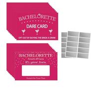 Hen Party DIY Scratch-Off Dare Cards - 20 Pack Funny Hen Do Games for Adults, Bachelorette Party Accessories for Girls Night Out, Bridal Shower & Valentine’s Party (He Do)