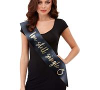 Hen Party Funny Sashes, 6Pk, Black & Gold