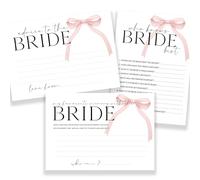 Hen Party Game Pack-Pink Bow Theme-Advice to Bride, Memory, Who Knows The Bride Best