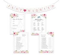 Hen Party Games, 4 Games Night Party Hen Do Games Cards, Married to The Games for Adults,Hen Party Accessories,Classy Bridal Shower Hen Do Decorations,Advice for The Bride Cards