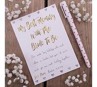 Hen Party Games - 'My Best Memory with The Bride to Be' - 1 Pack of 8 Cards - The Milano Collection - Fun Game