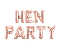 Hen Party Helium Balloons Self Inflating Bride To Be Foil Balloons Approx. 34cm Tall Inflates Eight Letters Perfect For Bridal Shower And Hen Parties Party And Wedding Decorations 1 pc (rose gold)