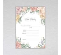 Hen Party Invitations for a Hen Do Girls Night Out: Autumn Peony Hen Party Invites (Pack of 20 without Envelopes)