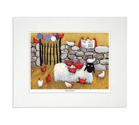 'Hen Party' Mounted Print by Thomas Joseph - Sheep Art