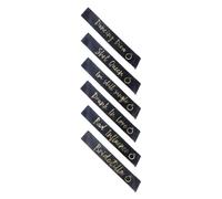 Hen Party Sash 6x Hen Night Black Sash Fancy Dress Accessory Ladies