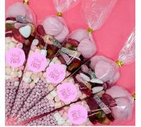 Hen Party Themed pre filled Sweet Cones Custom Stickers girls night bride wedding favour by eventabox