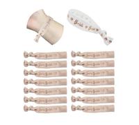 Hen Party Wristbands 16 Team Bride Hen Do Accessories Decoration with Rose Gold Lettering for Bachelorette Party, Bride to be Wedding and Bridal Shower White + Vanilla (1 x Bride + 15 x Team Bride)
