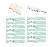 Hen Party Wristbands 16 Team Bride Hen Do Accessories Decoration with Silver Lettering for Bachelorette Party, Bride to be Wedding and Bridal Shower White + Pastel Green (1 x Bride + 15 x Team Bride)