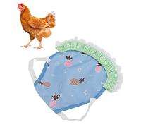 Hen Saddle Apron, Cloth Chicken Feather Protector, Chicken Protective Clothes Vest with Elastic Straps for Small Medium Large Hen, Keep Warm and Prevent Pecking (Blue pineapple)