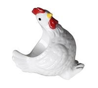 Hen Shape Ceramic Eggs Holders with Three Dimensional Structure Tabletop Eggs Stand for Kitchens Display Farm Decors