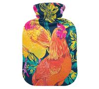Hen Vivid Color hot Waterbottle with Soft Cover, 2L Warmer Bag for Neck Shoulder Warmer