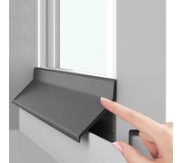 HENANCXF Rubber Door Rain Drip Guard Self-Adhesive 2M(6.56FT),Rain Deflector, Outdoor And Window Rain Guards House, Rain Drips Edge Diverter(Size:4.5CM(1.77IN),Color:Black)