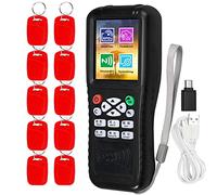 HENAXSAD Multi Frequencies RFID Smart Card Replicator, Reader Writer Duplicator, NFC Reader, Encrypted Decoder, with Writable Key Fobs Cards Free Software Phone APP Decoding, Black, (HERNAS-FZQ2023)