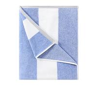 HENBAY Fluffy Oversized Beach Towel - Plush Thick Large 70 x 35 Inch Cotton Pool Towel, Blue Striped Quick Dry Swimming Cabana Towel (Pack of 1)