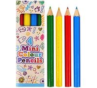 Henbrandt 1 to 12 Packs 4 Mini Colouring Pencils Lucky Dip Party Bag Toys Fillers Children (12)