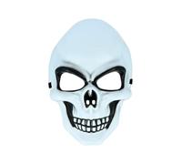 HENBRANDT 1 x Adult White Skeleton Mask Scary Skull Face Mask Creepy Face Cover Horror Cosplay Trick or Treat Halloween Fancy Dress Costume Accessories for Children and Adults