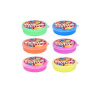 Henbrandt 1 x Bouncing Putty Tubs for Kids 6 Pack with 6 Assorted Colours Mini Slime Bounce Putty Party Bag Favours Loot Bag Fillers Lucky Dip Favours Stocking Fillers for Boys and Girls