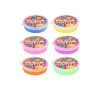Henbrandt 1 x Bouncing Putty Tubs for Kids 6 Pack with 6 Assorted Colours Mini Slime Bounce Putty Party Bag Favours Loot Bag Fillers Lucky Dip Favours Stocking Fillers for Boys and Girls