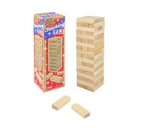 HENBRANDT 1 x Children’s Travel Size Wooden Tumbling Tower Game 18cm Classic Wood Family Stacking Fun Wobble Tower Game Learning Games Birthday Christmas Educational Toys for Boys and Girls