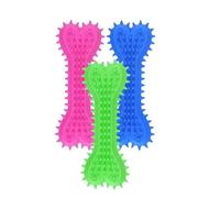 HENBRANDT 1 x Dog Bone Chew Toy 15cm Durable Rubber Bone Teething Toy Avaliable in Three Assorted Colours Chewy Bone for Dental Health Stress Relief and Oral Stimulation