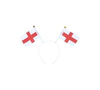 Henbrandt 1 x England St George's Flag Headband - Patriotic Novelty Sports Accessory with Twin Flags for Football Fans, Festivals, Party Celebrations and National Events