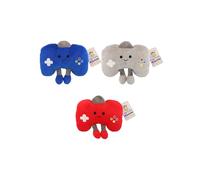 HENBRANDT 1 x Game Controller Plushie 18cm Soft Toy - 3 Assorted Colours Blue Grey Red Video Game Character Toys for Children Gaming Fans