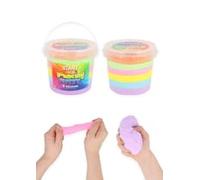 Henbrandt 1 x Giant Rainbow Bouncing Putty Tub 6 Colours - Stretchy Sensory Play Dough Party Favours Lucky Dip Prizes Gifts Children Adults