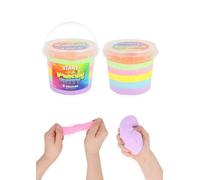 Henbrandt 1 x Giant Rainbow Bouncing Putty Tub 6 Colours - Stretchy Sensory Play Dough Party Favours Lucky Dip Prizes Gifts Children Adults