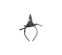 HENBRANDT 1 x Mini Witch Hat Halloween Headband - Halloween Costume Accessory Black Cobweb Design Ribbon Buckle Party Fancy Dress Adults