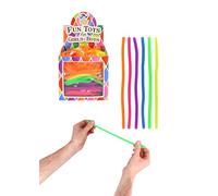 Henbrandt 1 x Pack of 6 Stretchy Noodle String Monkey Noodle Neon Stretchies Sensory Fidget Toys Kids Birthday Party Favour Loot Bag Filler Classroom Prize Lucky Dip for Boys and Girls