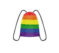 HENBRANDT 1 x Rainbow Pride Drawstring Bag LGBTQ+ Pride Accessories Gay Pride Flag Beach Sports Swim Travel Backpack School PE Kit Drawstring Gym Bag for Men and Women