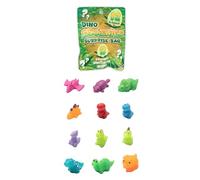Henbrandt 1 x Squishy Dinosaur Surprise 2-Piece Set - 12 Designs to Collect - Soft Sensory Stress Relief Toys in Assorted Colours for Kids Teens Adults Party Bag Fillers