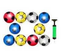 HENBRANDT Assorted PVC Football Balls 22.5cm (Uninflated) and Sports Pump Set