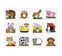 Henbrandt 36 Farm Animal Themed Tattoos - 3 Packs of 12 Individual Tattoos Supplied