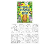 Henbrandt 10 Jungle Puzzle Books (A6) Glossy Cover Party Bag Fillers