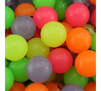 Henbrandt 100 x Glow In The Dark - Assorted Colours Bouncy Jet Balls 35mm - Wholesale Bulk Buy