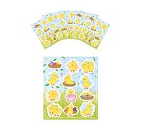 HENBRANDT 12 Count Easter Chick Stickers (1 Sheet) for Kids, Reward Stickers, Arts and Crafts, Spring Party Bag Favours, Lucky Dip Favours, Yellow, Plastic, Cartoon, Indoor Use, Sticker