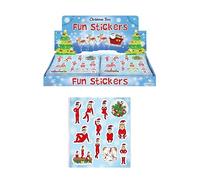 Henbrandt 24 x Elfin Around Christmas Stickers for Kids Naughty Elf Stickers for Boys and Girls Xmas Festive Stocking Fillers Craft Christmas Card Making