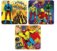 HENBRANDT 12 SUPER HERO JIGSAW PUZZLE KIDS BOYS LOOT GOODY PARTY BAGS PINNATA FILLERS TOYS
