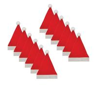 HENBRANDT 12 x Adult Christmas Santa Hat with White Bobble One Size Red Santa Claus Hat Xmas Party Novelty Gift Father Christmas Fancy Dress Costume Accessory for Men and Women