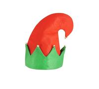 HENBRANDT 12 x Adult Elf Hat with Bells Red and Green Felt Elves Hat Christmas Novelty Gift Xmas Party Hats Jingle Bells Elf Fancy Dress Costume Accessories for Men and Women