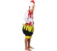 HENBRANDT 12 x Adult Men’s Chicken Fancy Dress Easter Chicken Costume Rooster White Hen Easter Dress Up Outfit One Size Mens Fancy Dress Costume