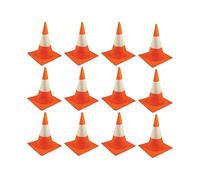 HENBRANDT 12 x Adult Orange Traffic Cone Funny Hats Joke Gift Stag Night Hen Do Birthday Party Headwear One Size Road Safety Novelty Fancy Dress Costume Accessory for Men and Women