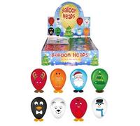 HENBRANDT 12 x Assorted Christmas Balloon Heads ~ Each pack contains: Stickers, Feet & Balloons