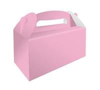Henbrandt 12 x Baby Pink Large Party Box for Baby Shower Birthday Wedding Hen Night Pink Gift Box for Party Favours Goodies and Treats Empty Cardboard Picnic Boxes for Food
