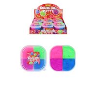 Henbrandt 12 x Bouncing Putty 4-Tone Tub 60g Squishy Fun Sensory Relief Fidget Bouncy Putty Kids Party Bag Favours Loot Bag Stocking Fillers Lucky Dip Favours for Boys and Girls